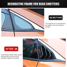 Load image into Gallery viewer, Pair Rear Panel Window Side Louvers Carbon Fiber Vent Decal For Honda Civic Type R Notchback 2020 2021 ABS
