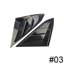 Load image into Gallery viewer, Pair Rear Panel Window Side Louvers Carbon Fiber Vent Decal For Honda Civic Type R Notchback 2020 2021 ABS
