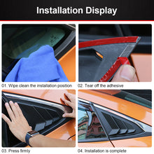 Load image into Gallery viewer, Pair Rear Panel Window Side Louvers Carbon Fiber Vent Decal For Honda Civic Type R Notchback 2020 2021 ABS
