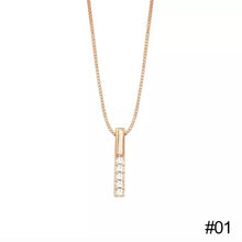 Load image into Gallery viewer, Simple Cool Key Shaped Diamond Inlaid Clavicle Chain Necklace Jewelry Gift For Women Girls
