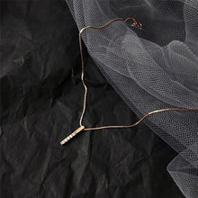 Load image into Gallery viewer, Simple Cool Key Shaped Diamond Inlaid Clavicle Chain Necklace Jewelry Gift For Women Girls
