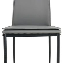 Load image into Gallery viewer, Dining chairs set of 4, Grey modern kitchen chair with metal leg
