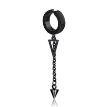 Load image into Gallery viewer, Women Punk No Hole Triangle Earrings Accessories Party Pendant Earrings Female Fashion Long Imitation Earmuffs
