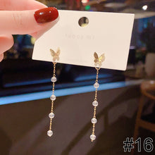 Load image into Gallery viewer, 1 Pair Women Simple Silver Needle Pearl Cat's Eye Stone Stud Fashion Jewelry Eardrop Earrings
