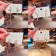 Load image into Gallery viewer, 1 Pair Women Simple Silver Needle Zircon Flower And Pearl Stud Fashion Jewelry Eardrop Earrings
