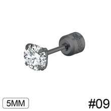 Load image into Gallery viewer, Fashion Four Claw Zircon Cartilage Stainless Steel Ear Stud Crystal Zircon Earrings Piercing Jewelry Steel Clear
