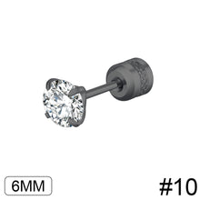 Load image into Gallery viewer, Fashion Four Claw Zircon Cartilage Stainless Steel Ear Stud Crystal Zircon Earrings Piercing Jewelry Steel Clear
