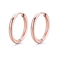 Load image into Gallery viewer, Women Fashion Alloy Stainless Steel Round Titanium Steel Round Hoop Earrings Gold Color Jewelry Earrings Party Gift
