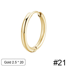 Load image into Gallery viewer, Women Fashion Alloy Stainless Steel Round Titanium Steel Round Hoop Earrings Gold Color Jewelry Earrings Party Gift
