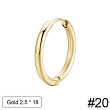 Load image into Gallery viewer, Women Fashion Alloy Stainless Steel Round Titanium Steel Round Hoop Earrings Gold Color Jewelry Earrings Party Gift
