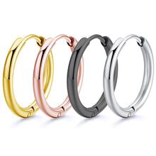 Load image into Gallery viewer, Women Fashion Alloy Stainless Steel Round Titanium Steel Round Hoop Earrings Gold Color Jewelry Earrings Party Gift
