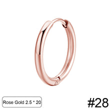 Load image into Gallery viewer, Women Fashion Alloy Stainless Steel Round Titanium Steel Round Hoop Earrings Gold Color Jewelry Earrings Party Gift
