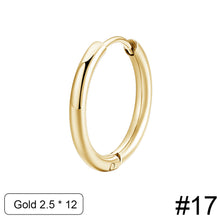 Load image into Gallery viewer, Women Fashion Alloy Stainless Steel Round Titanium Steel Round Hoop Earrings Gold Color Jewelry Earrings Party Gift
