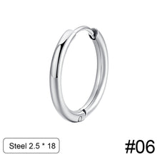 Load image into Gallery viewer, Women Fashion Alloy Stainless Steel Round Titanium Steel Round Hoop Earrings Gold Color Jewelry Earrings Party Gift
