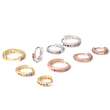 Load image into Gallery viewer, Women Fashion Alloy Stainless Steel Round Titanium Steel Round Hoop Earrings Gold Color Jewelry Earrings Party Gift
