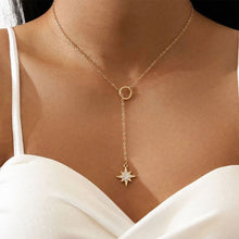 Load image into Gallery viewer, Simple Creative Geometry Hexagram Sun Necklace Pendant Women Girls Jewelry Gift
