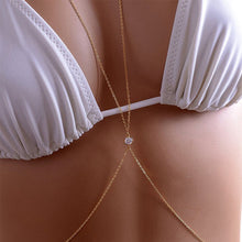 Load image into Gallery viewer, Fashion Simple Rhinestone Zircon Sexy Body Chain Summer Jewelry For Women Girls
