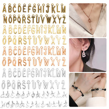 Load image into Gallery viewer, 130 PCS/Set Retro Alloy 26 English Capital Case Letter Accessories For Earrings Necklace Bracelet DIY Handmade
