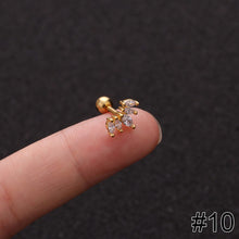 Load image into Gallery viewer, Women Simple Needle Pearl Gold Zircon Crown Stainless Steel Stud Earring Fashion Jewelry Eardrop Earrings
