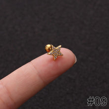 Load image into Gallery viewer, Women Simple Needle Pearl Gold Zircon Crown Stainless Steel Stud Earring Fashion Jewelry Eardrop Earrings
