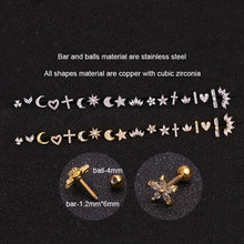 Load image into Gallery viewer, Women Simple Needle Pearl Gold Zircon Crown Stainless Steel Stud Earring Fashion Jewelry Eardrop Earrings
