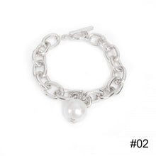 Load image into Gallery viewer, Creative Personality Thick Chain Pearl Pendant Bracelet Jewelry Gift For Women Girls
