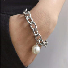 Load image into Gallery viewer, Creative Personality Thick Chain Pearl Pendant Bracelet Jewelry Gift For Women Girls

