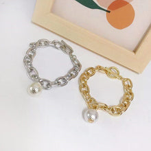 Load image into Gallery viewer, Creative Personality Thick Chain Pearl Pendant Bracelet Jewelry Gift For Women Girls
