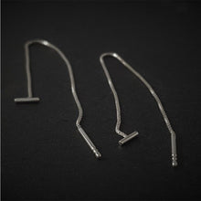 Load image into Gallery viewer, Cool Style Simple T-shaped Tassel Long Ear Chain Earrings Jewelry Gift For Women Girls
