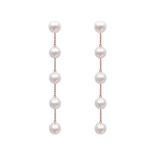 Load image into Gallery viewer, Elegant Sweet Simple Cool Style Long Tassel Pearl Earrings Jewelry Gift For Women Girls
