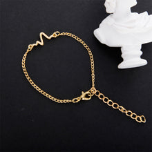 Load image into Gallery viewer, Simple Personality Beckoning Heart Rate Line Couple Bracelet For Love Jewelry Gift
