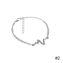 Load image into Gallery viewer, Simple Personality Beckoning Heart Rate Line Couple Bracelet For Love Jewelry Gift
