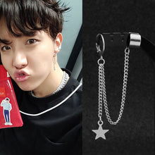 Load image into Gallery viewer, Bangtan Boys BTS Star K-pop Cool Style Tassel Earrings Ear Clips Ornaments For Men Women
