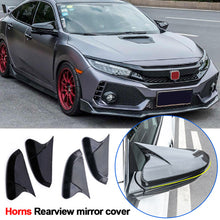 Load image into Gallery viewer, Pair Carbon Fiber Style Rear View Side Mirror Cover Rearview Caps For Honda For Civic 10th 2016 - 2020 ABS
