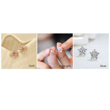 Load image into Gallery viewer, Small Cute Fresh Flower Snowflake Anti Allergy Earrings Jewelry Gift For Women Girls
