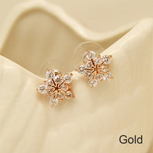 Load image into Gallery viewer, Small Cute Fresh Flower Snowflake Anti Allergy Earrings Jewelry Gift For Women Girls
