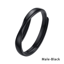 Load image into Gallery viewer, Simple Fashion Couple Ring Twisted Rope Copper Silver Plated Open Ring Couple Ring Girl Boy Friend Jewelry Gift
