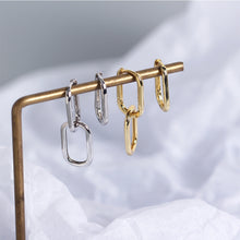 Load image into Gallery viewer, Anti-Allergy S925 Sterling Silver Earrings Women New Fashion Geometric Ellipse U-Shape Elegant Bride Jewelry Gifts Girl Ear Clip
