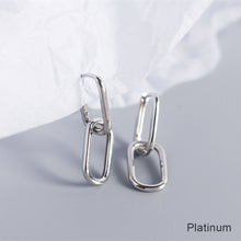 Load image into Gallery viewer, Anti-Allergy S925 Sterling Silver Earrings Women New Fashion Geometric Ellipse U-Shape Elegant Bride Jewelry Gifts Girl Ear Clip
