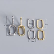 Load image into Gallery viewer, Anti-Allergy S925 Sterling Silver Earrings Women New Fashion Geometric Ellipse U-Shape Elegant Bride Jewelry Gifts Girl Ear Clip
