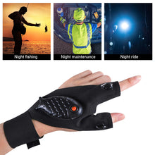 Load image into Gallery viewer, Rechargeable Flashlight Gloves Fingerless Gloves LED Lighting Repair Finger Lamp For Outdoor Night Fishing Camping Hiking Tool
