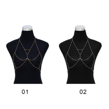 Load image into Gallery viewer, Fashion Metal Ladies Body Chain Sexy Style Chest Chain Hollow Out Bikini Ladies Women Breast Chain Body Decorative Jewelry
