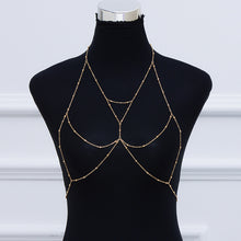 Load image into Gallery viewer, Fashion Metal Ladies Body Chain Sexy Style Chest Chain Hollow Out Bikini Ladies Women Breast Chain Body Decorative Jewelry
