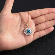 Load image into Gallery viewer, 8 Style Women Lucky Evil Eye Necklace Blue Eyes Enamel Pendant Stainless Steel Chain Necklace Jewelry Gift
