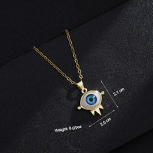 Load image into Gallery viewer, 8 Style Women Lucky Evil Eye Necklace Blue Eyes Enamel Pendant Stainless Steel Chain Necklace Jewelry Gift
