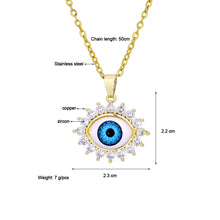 Load image into Gallery viewer, 8 Style Women Lucky Evil Eye Necklace Blue Eyes Enamel Pendant Stainless Steel Chain Necklace Jewelry Gift
