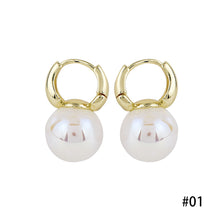 Load image into Gallery viewer, Retro Fashion Pearl Earrings Colorful Pearl Ball Drop Earrings Simple Piercing Earring
