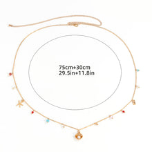 Load image into Gallery viewer, Sexy Vintage Belly Chain Shell Beach Body Chain Belt Starfish Pearls Streetwear Summer Women Waist Chain Fashion Body Jewelry
