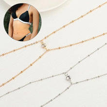 Load image into Gallery viewer, Fashion Sexy Imitation Rhinestone Metal Chain Waist Chain Women Summer Beach Body Chain Boho Beach Waist Chain Jewelry
