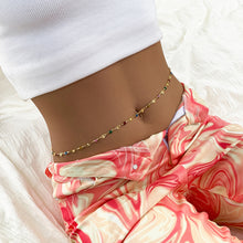 Load image into Gallery viewer, Creative Mixed Color Stitching Peach Heart Body Chain Simple Hollow Drop Oil Single-layer Waist Chain Female Body Jewelry

